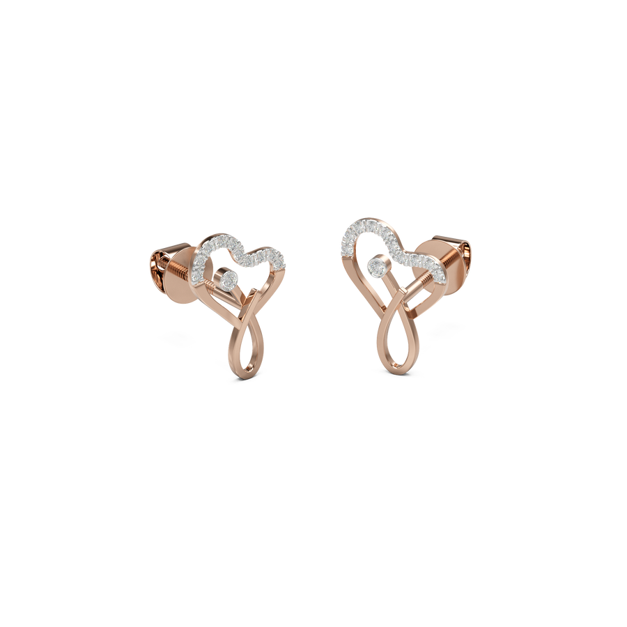 18K Fulki Daimond Gold Earring