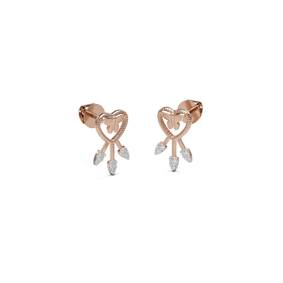 18K Emie Diamond Gold Earring