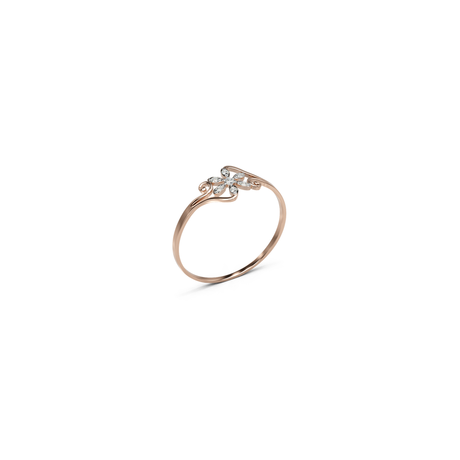 18K Saatvi Diamond Gold Ring