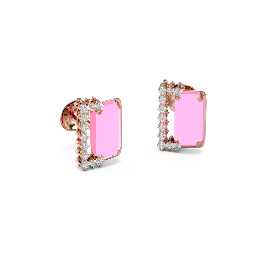 18K Jed Gold Earring