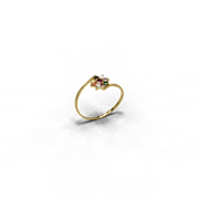 22K Navaratna 3 Gold Ring