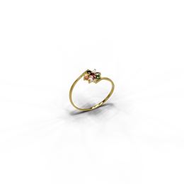 22K Navaratna 3 Gold Ring