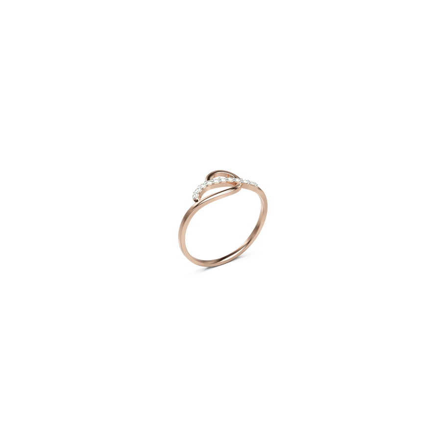 18K Mary Diamond Gold Ring