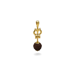 22K Shivom Gold Pendant