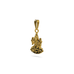 22K Antique Finish Lord Lakshmi Gold Pendant