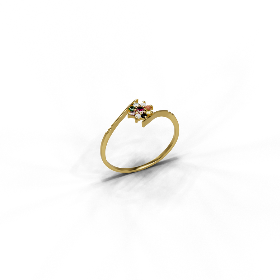 22K Navaratna 2 Gold Ring