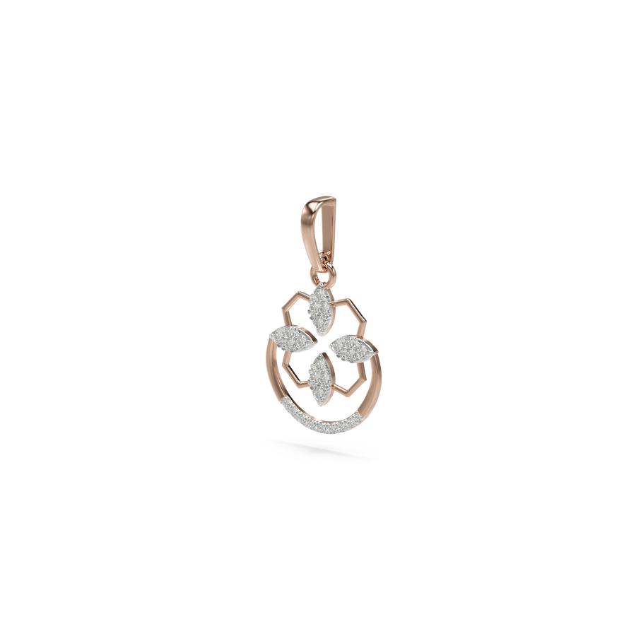 18K Amy Diamond Gold Pendnat