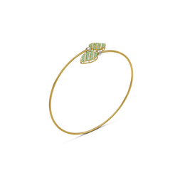 22K Two Leafed Gold Bangle