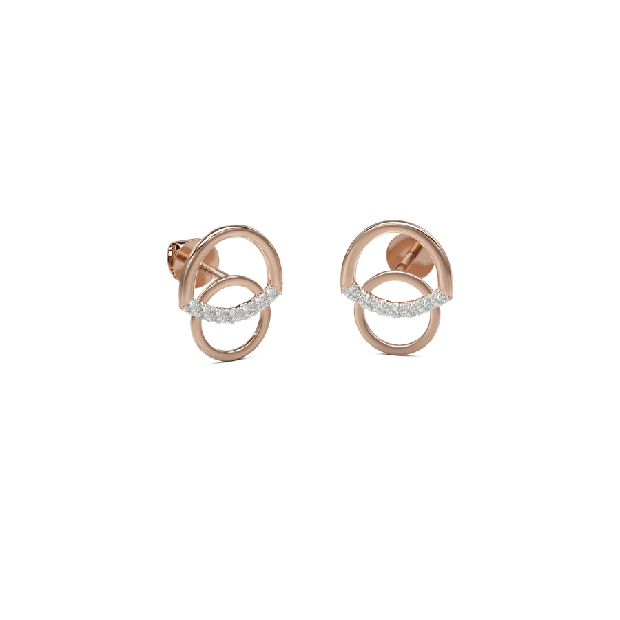 18K Ayaana Diamond Gold Earring