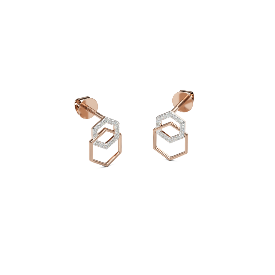 18K Fara Diamond Gold Earring