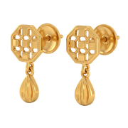 22K Beckett Gold Earring