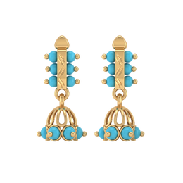 22K Blue Biliton Gold Earring