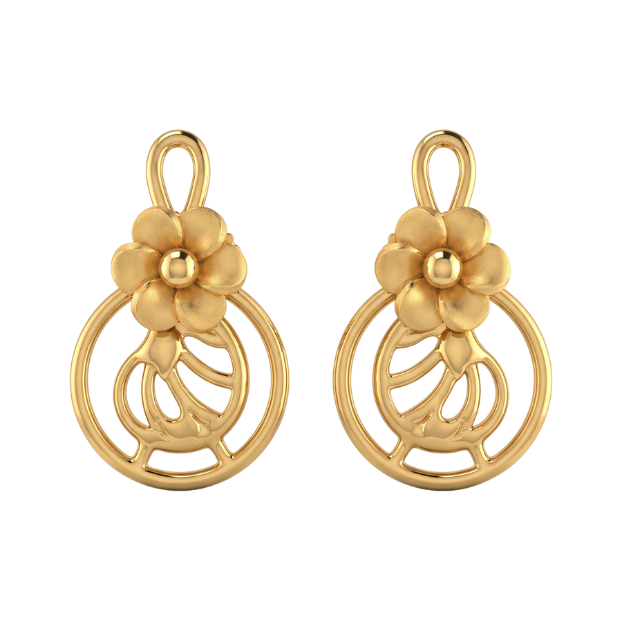 22K Rose Gold Earring