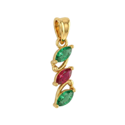 22K Emerald Gold Pendant