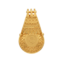22K Georgives Head Coin Gold Pendant