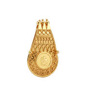 22K Head Coin Gold Pendant