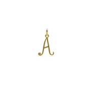 22K Alphabet A Gold Pendant
