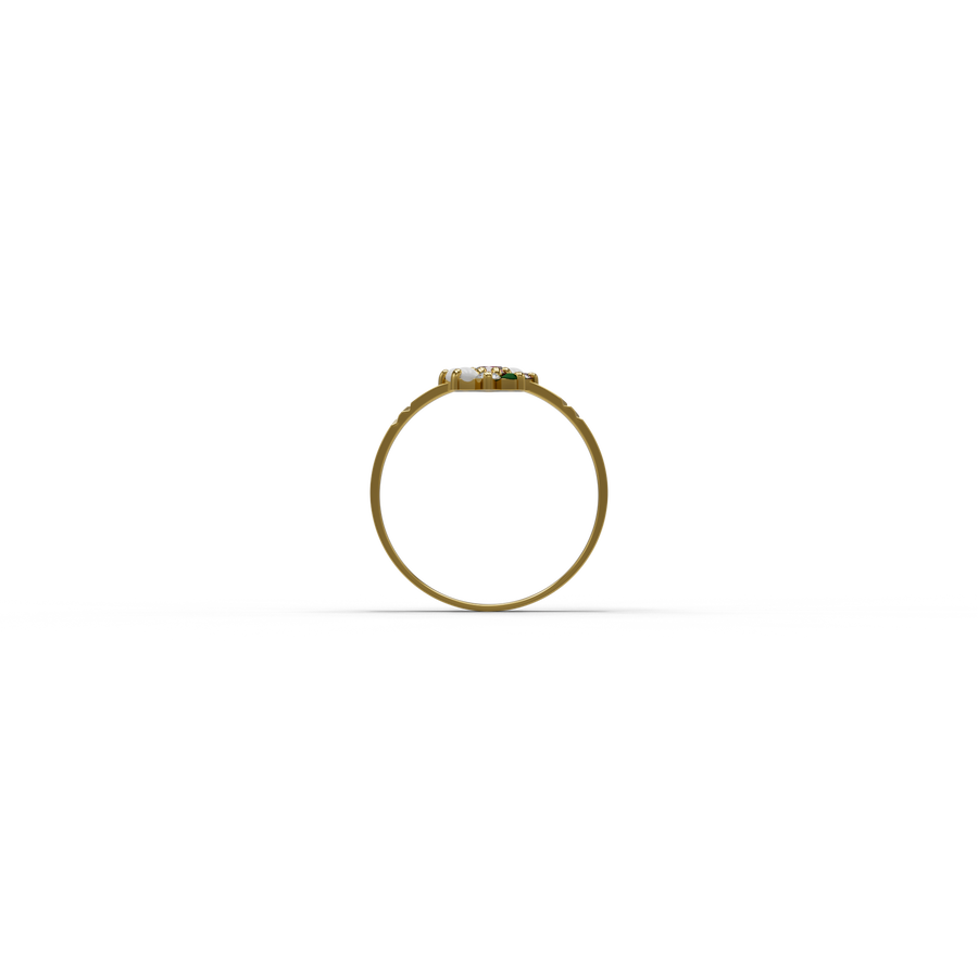22K Navaratna 5 Gold Ring