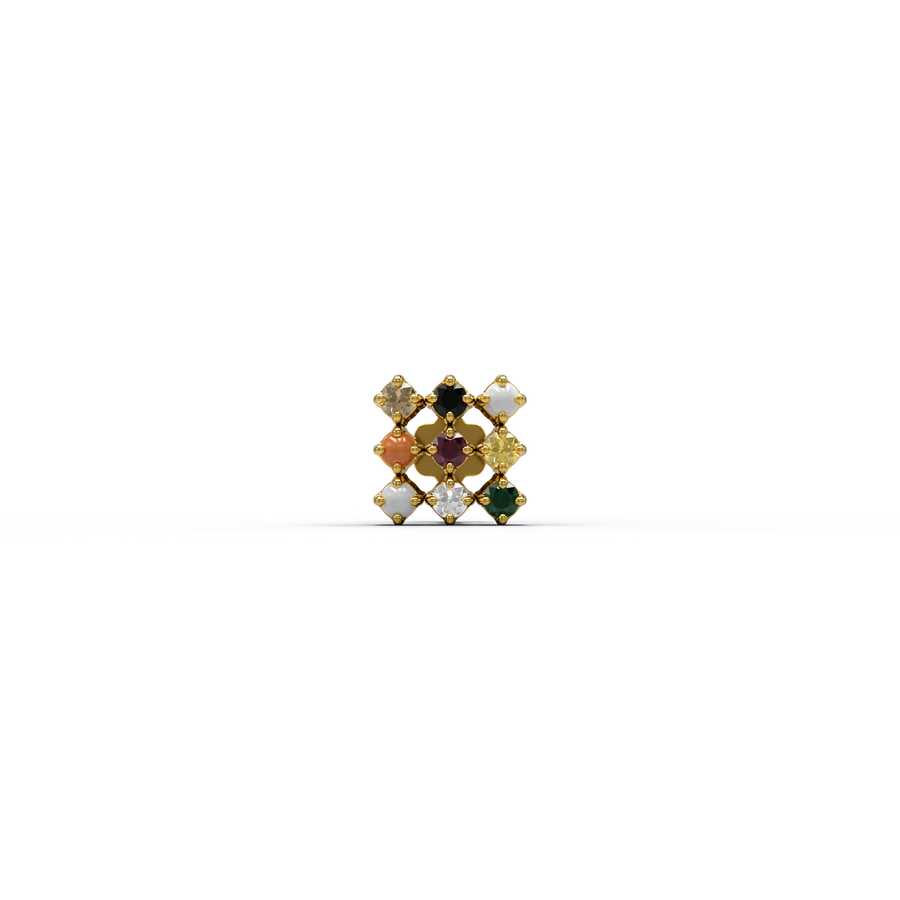 22K Javonte Navaratna Gold Nose Stud