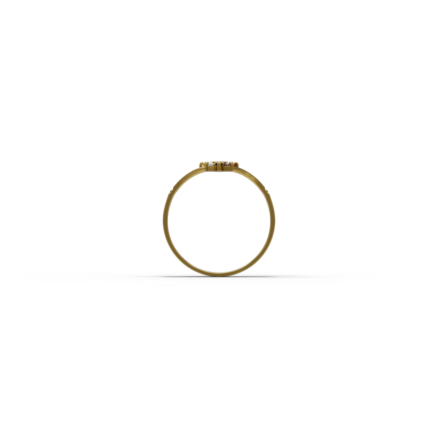 22KT NAVARATNA 4 GOLD RING