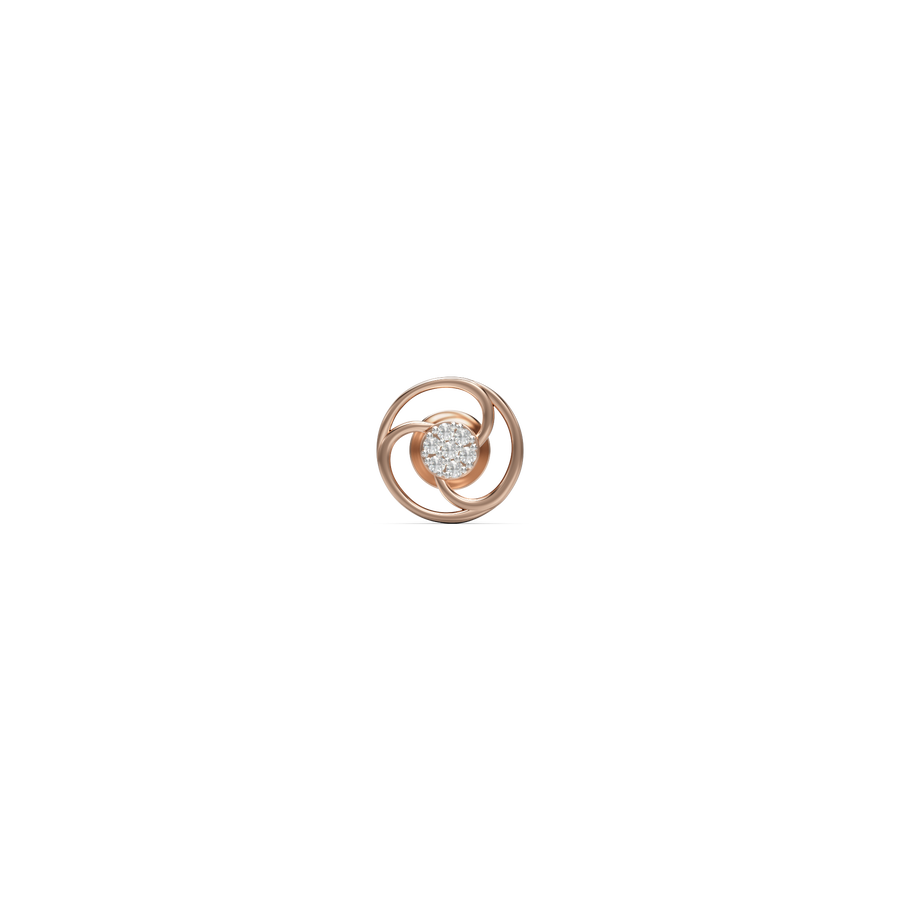 18K Zain Diamond Gold Earring