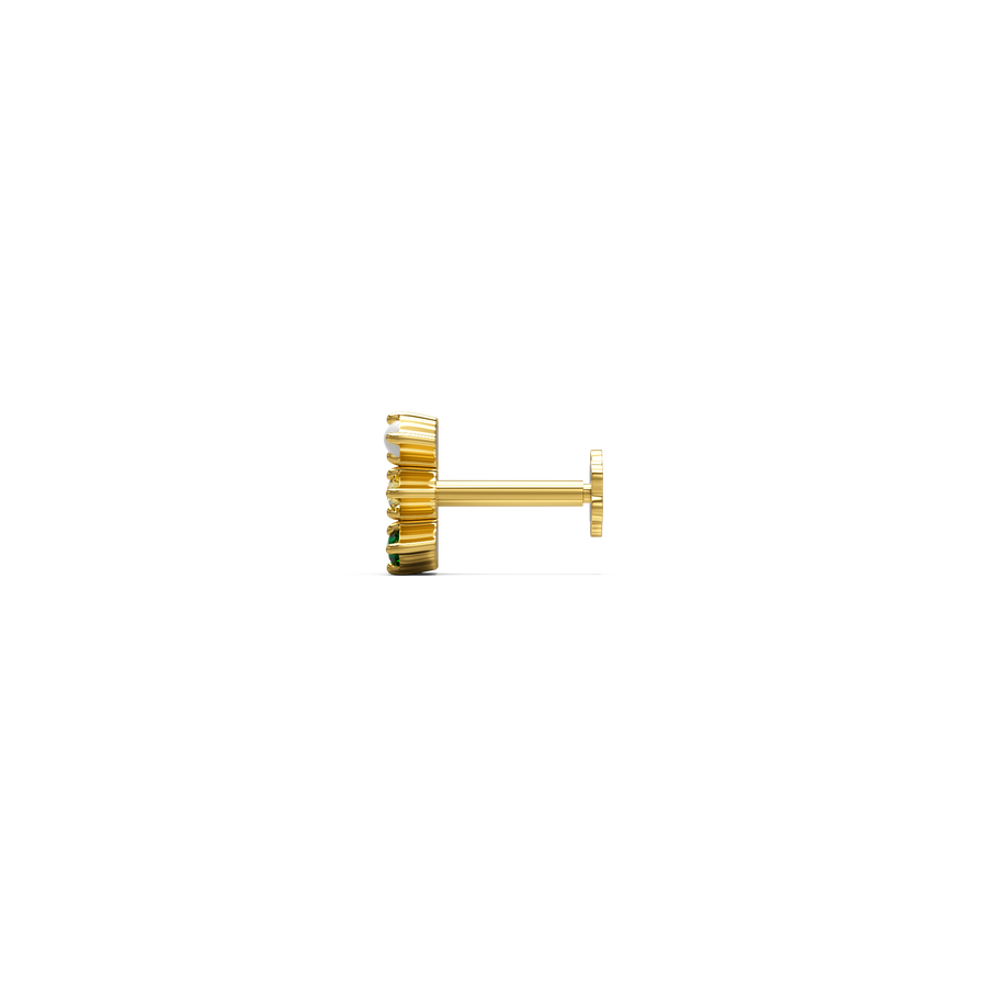 22K Javonte Navaratna Gold Nose Stud