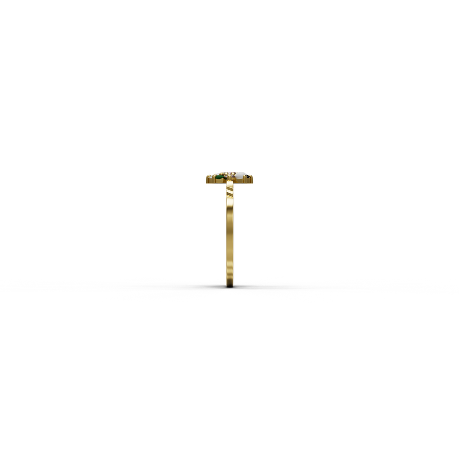 22K Navaratna 5 Gold Ring
