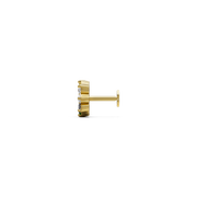 22K Cyarano Navaratna Gold Nose Stud