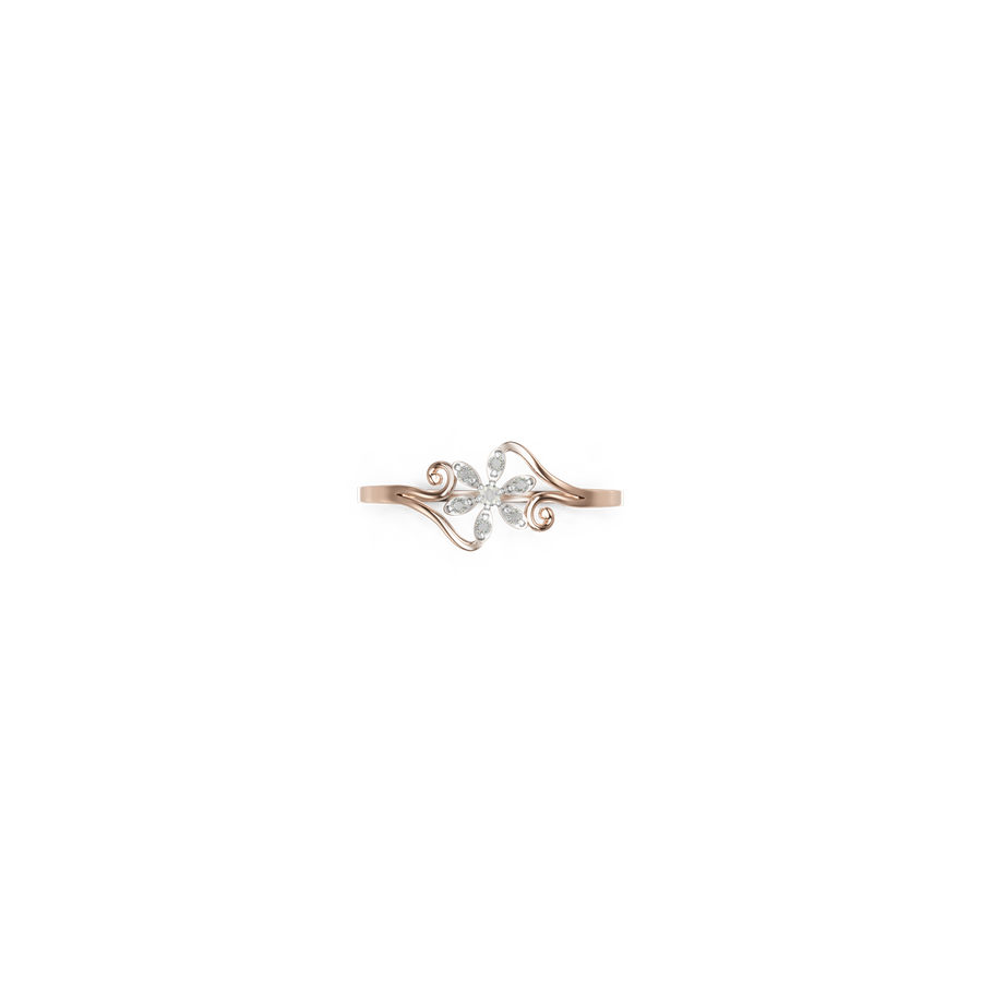 18K Saatvi Diamond Gold Ring