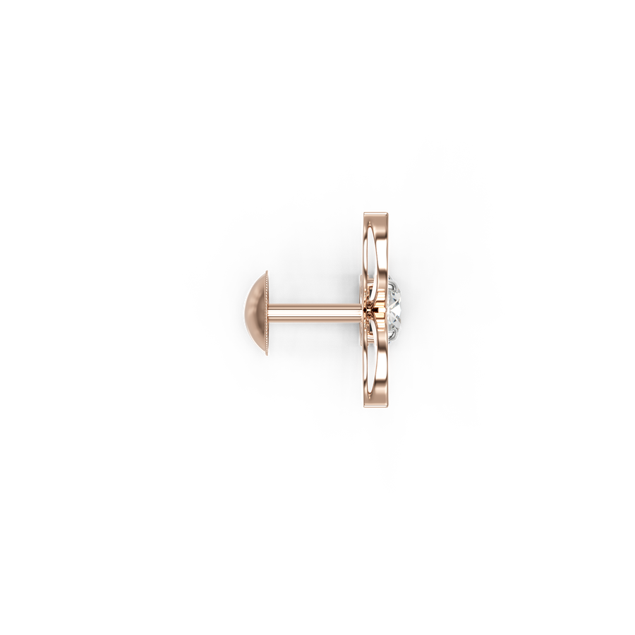 18K Creed Gold Earring