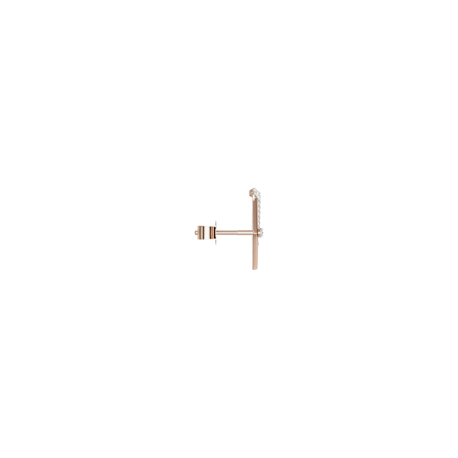 18K Chahak Daimond Gold Earring