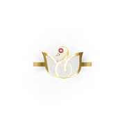 22K Swan Gold Ring