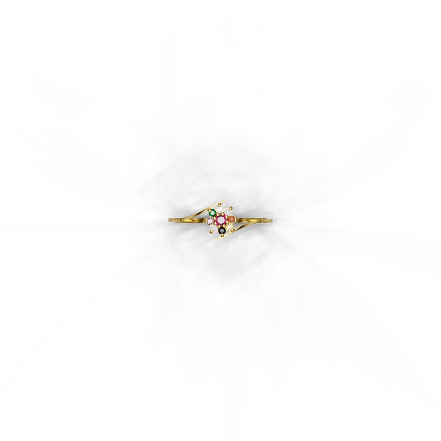 22K Navaratna 2 Gold Ring