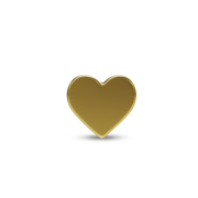 22K Heart Gold Nose Stud