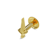 22K Sword Gold Nose Stud