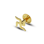 22K Swastik Gold Nose Stud
