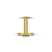 22K Green Stone Gold Nose Stud