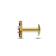 22K Rozy Gold Nose Stud