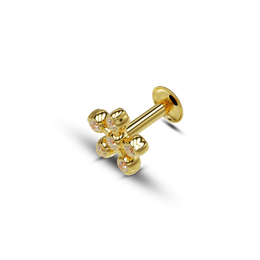 22K White Stone Gold Nose Stud