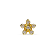22K White Stone Gold Nose Stud