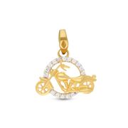 22K Advik Bike Gold Pendant