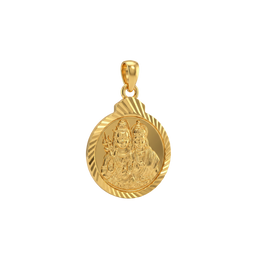 22K Shivparv Gold Pendant