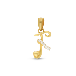 22K Aarvay F Gold Pendant