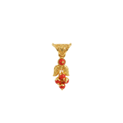 22K Red Coral Gold Pendent