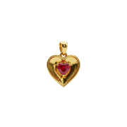 22K Heart-in-Heart Gold Pendent