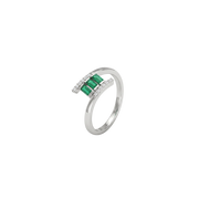 Green Silver Ring