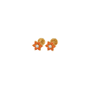 22K Orange Gold Earrings