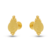 22K Lakshmi Coin Earring