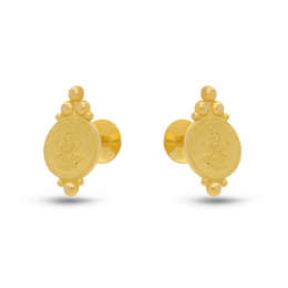 22K Lakshmi Coin Earring