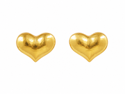 22K Heart Gold Earring